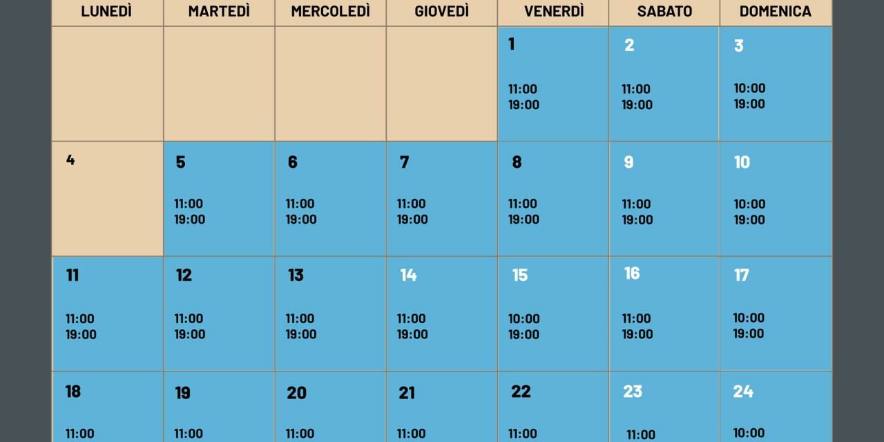 agosto_ita calendario agosto 2025 veja park