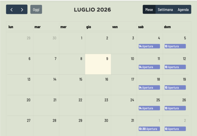 orari luglio